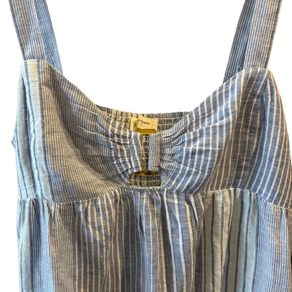 Lucky Brand Blue and White Stripped Babydoll  Sundress Size Large With Pockets! - Picture 5 of 6